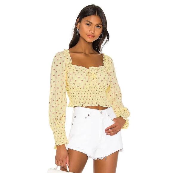 Faithfull the Brand Ella Floral Smocked Blouse - Picture 2 of 8
